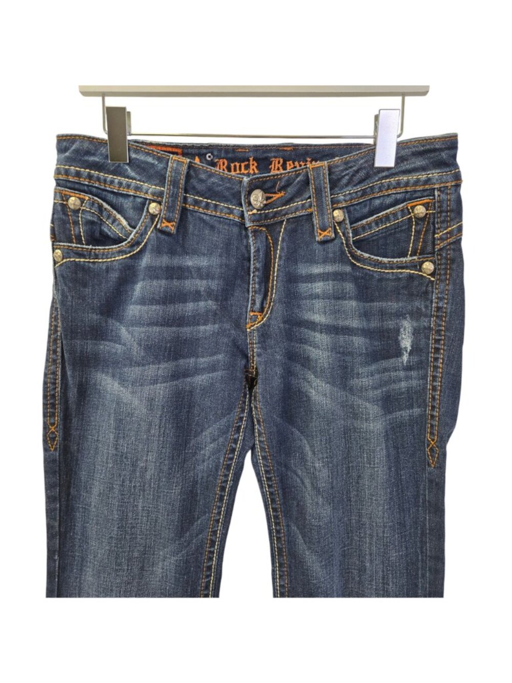 Rock Revival Patti Bootcut Distressed & Embellished Jeans Size 31 - Picture 5 of 8